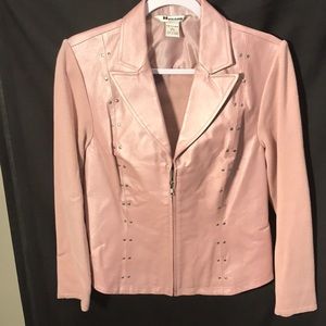 Nygard ladies size M (10/12) pink leather jacket